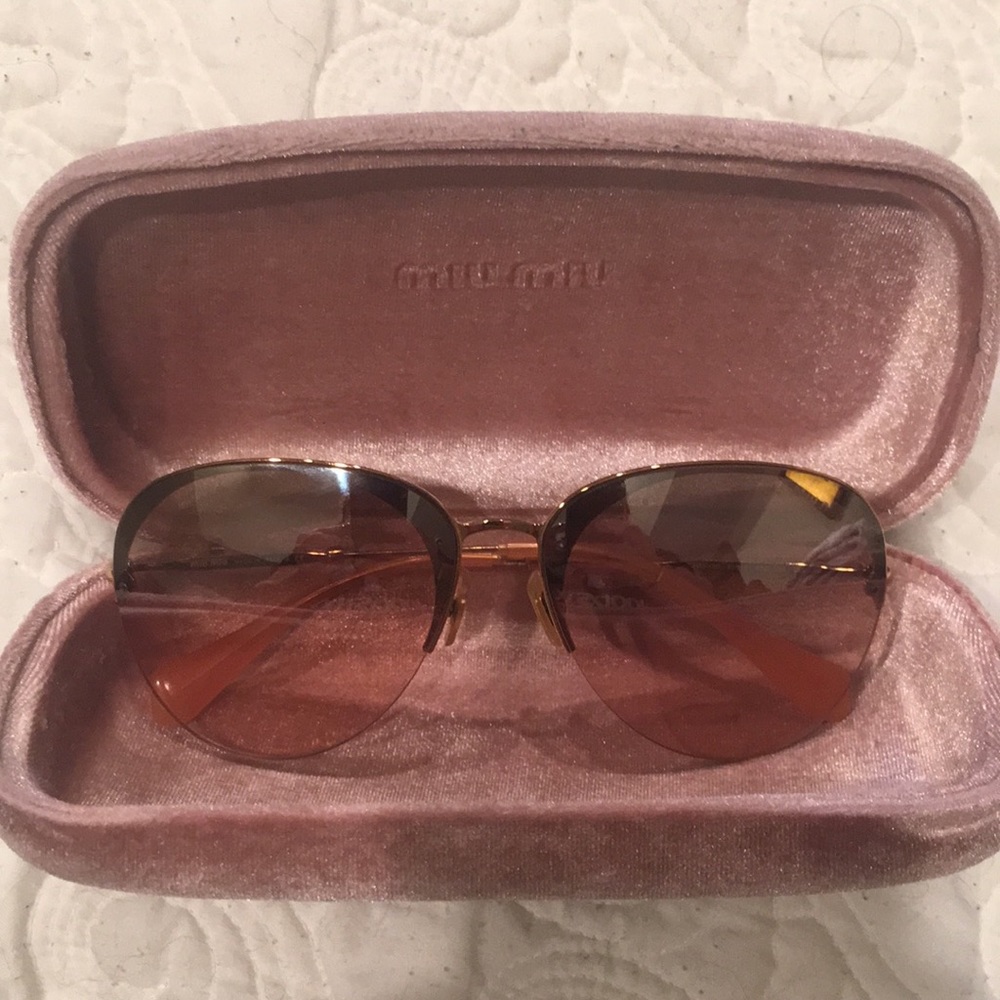 Miu Miu Women's Metallic Mirrored Sunglasses.